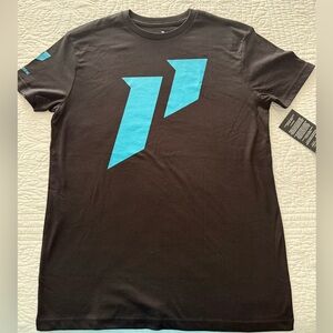 1st Phorm Black T-Shirt with Blue Accent
